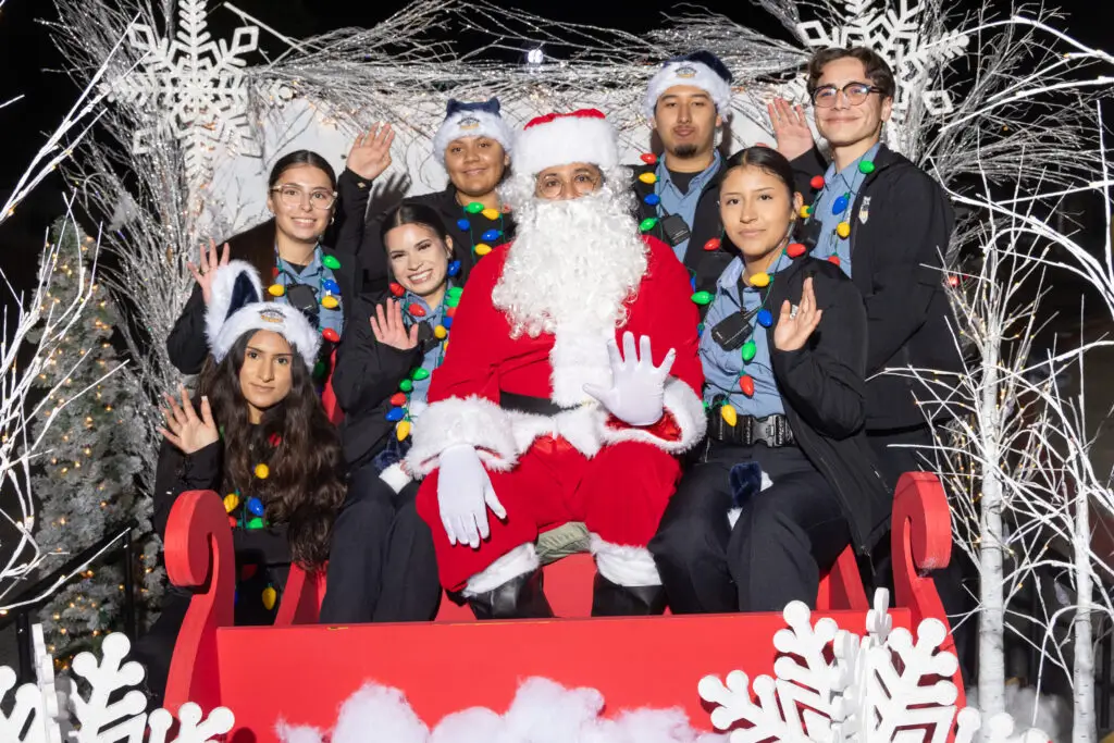 Salinas Police Outreach Team members during Holiday Magic in 2025